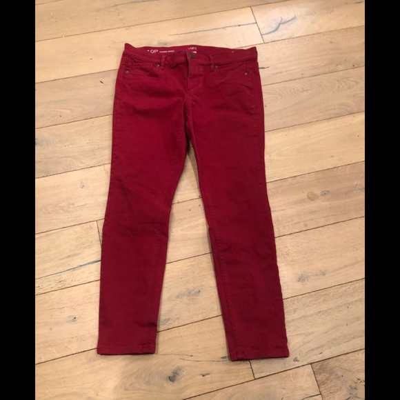 loft red jeans